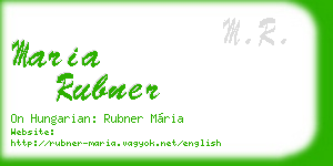 maria rubner business card