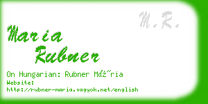 maria rubner business card